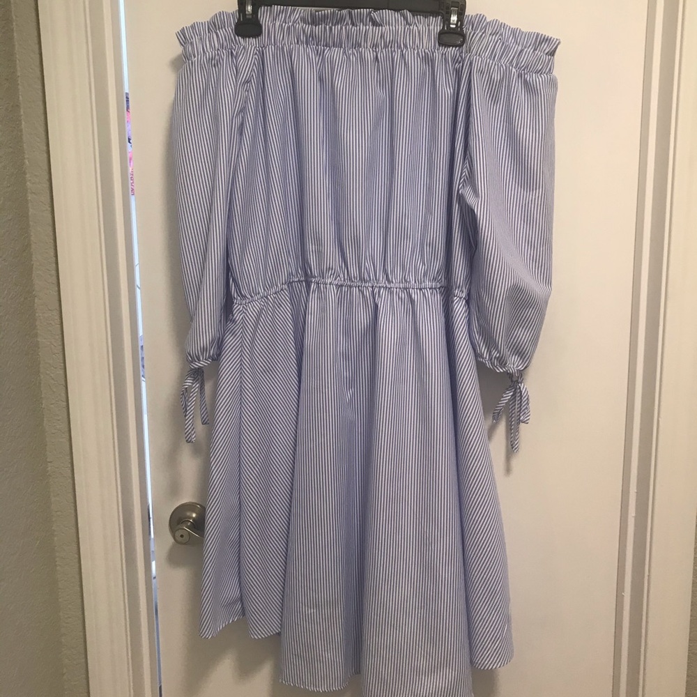 High low strip dress